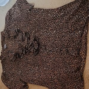 Cheetah Print Blouse